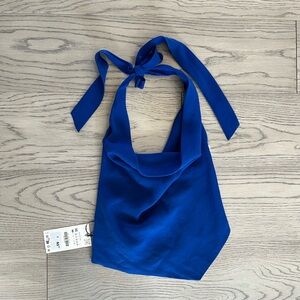 NWT Zara Halter Tie-Neck Top